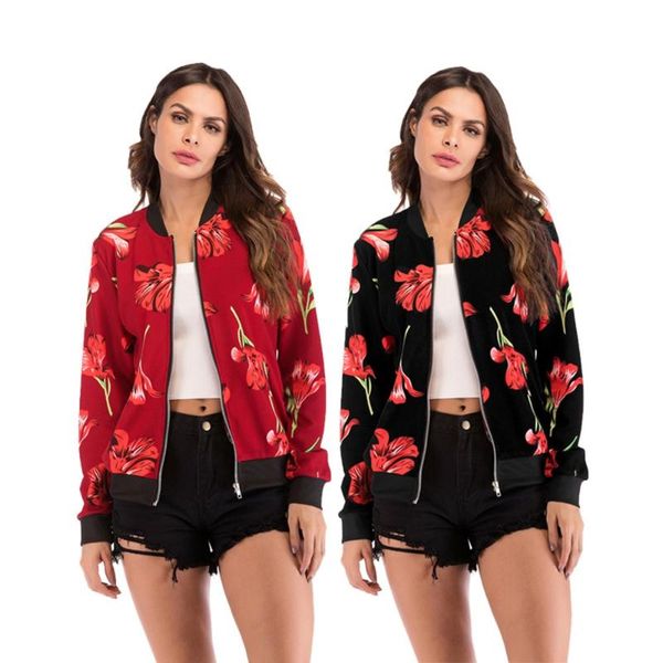 women's jackets jacket loose big red flower print long-sleeve zipper coat baseball clothing size s m xl xxl, Black;brown
women's jackets jacket loose big red flower print long-sleeve zipper coat baseball clothing size s m xl xxl, Black;brown