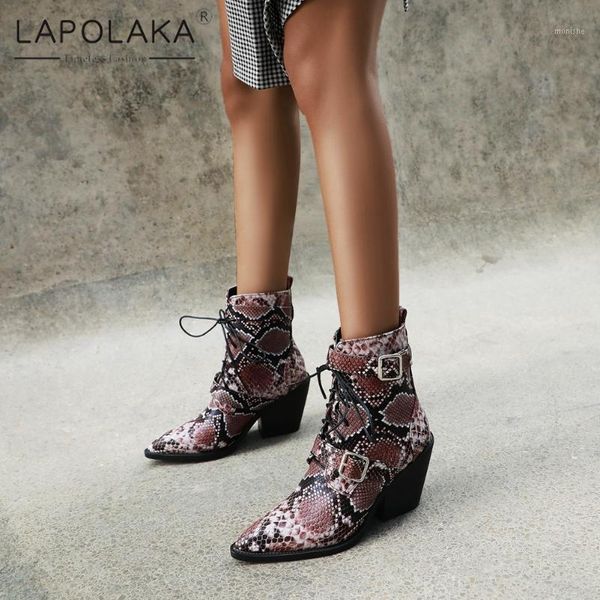 boots lapolaka 2021 arrivals pointed toe warm winter woman shoes lace up high heels buckle decoration ankle female1, Black
boots lapolaka 2021 arrivals pointed toe warm winter woman shoes lace up high heels buckle decoration ankle female1, Black