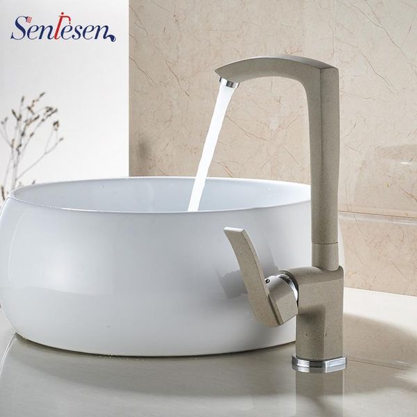 senlesen basin faucet bathroom mixer tap deck mounted beige with dot and cold water 
senlesen basin faucet bathroom mixer tap deck mounted beige with dot and cold water