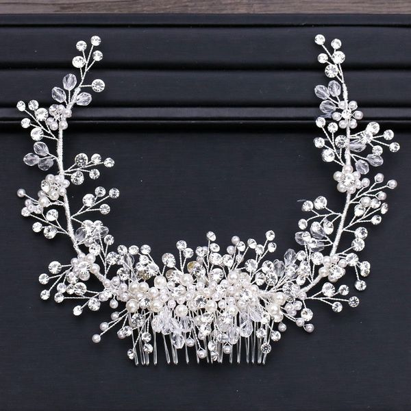 shiny crystal pearl beads hair comb tiara crown head piece bride combs for hair headband bridal wedding hair accessories sl t200110, White;golden
shiny crystal pearl beads hair comb tiara crown head piece bride combs for hair headband bridal wedding hair accessories sl t200110, White;golden