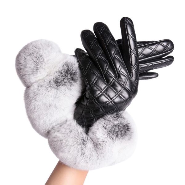 five fingers gloves women winter artificial leather touch screen cute furry wrist thicken plush lining warm texting driving mittens, Blue;gray
five fingers gloves women winter artificial leather touch screen cute furry wrist thicken plush lining warm texting driving mittens, Blue;gray