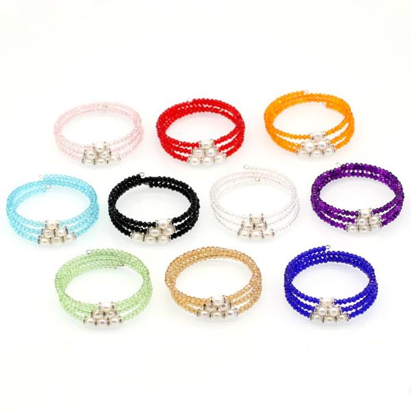 tennis handmade 3 layers crystal and white pearl beaded wrap bracelets rows gift wire 10 colors gb0005, Golden;silver
tennis handmade 3 layers crystal and white pearl beaded wrap bracelets rows gift wire 10 colors gb0005, Golden;silver