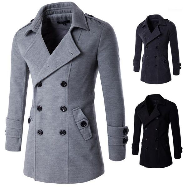 wool coats men autumn winter new solid color men's wool coats luxurious blends coat male1, Black
wool coats men autumn winter new solid color men's wool coats luxurious blends coat male1, Black