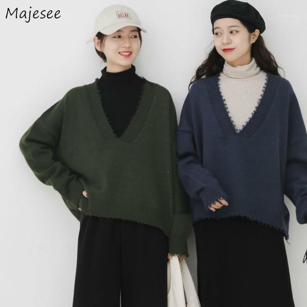 women's sweaters women pullovers retro solid tassel v-neck long sleeve knitted loose all-match casual korean style design autumn female, White;black
women's sweaters women pullovers retro solid tassel v-neck long sleeve knitted loose all-match casual korean style design autumn female, White;black