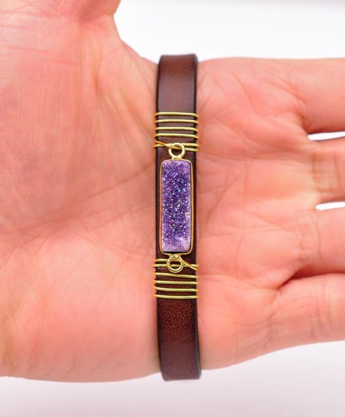 фиолетовый драгоценный камень diy handcraft natural druzy agate подлинная кожа браслет манжеты браслет браслет коричневый, Golden;silver
фиолетовый драгоценный камень diy handcraft natural druzy agate подлинная кожа браслет манжеты браслет браслет коричневый, Golden;silver