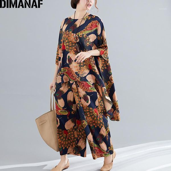 dimanaf plus size women sets summer loose big size print suit female clothing lady shirts long pants elegant vintage 20191, White
dimanaf plus size women sets summer loose big size print suit female clothing lady shirts long pants elegant vintage 20191, White