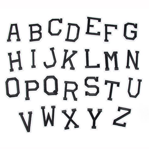a-z embroidered letter patches set alphabet 26 pcs sticker custom your name iron on applique patches for clothing jacket decoration, Black
a-z embroidered letter patches set alphabet 26 pcs sticker custom your name iron on applique patches for clothing jacket decoration, Black