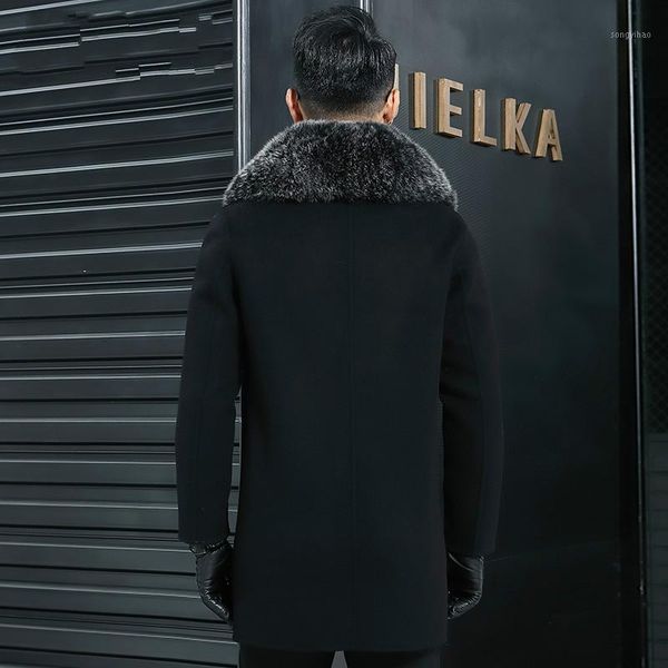 men's fur winter collar real wool coat men double-side woolen coats streetwear windbreaker jacket jlk29ad29002 my22221, Black
men's fur winter collar real wool coat men double-side woolen coats streetwear windbreaker jacket jlk29ad29002 my22221, Black