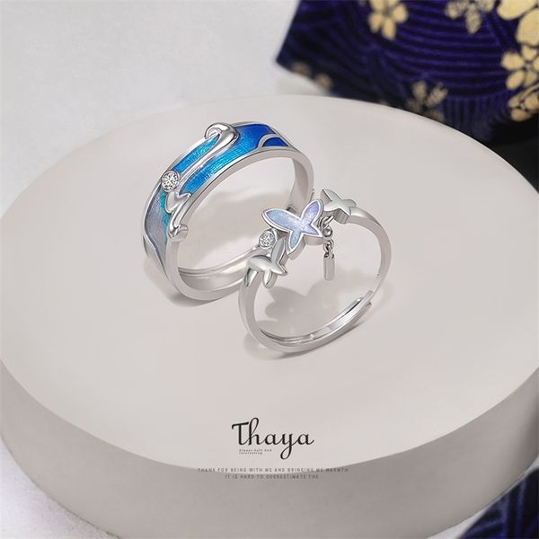 thaya authentic 925 silver ring blue drip oil silver open rings size adjustable finger rings for women fashion jewelry 201218
thaya authentic 925 silver ring blue drip oil silver open rings size adjustable finger rings for women fashion jewelry 201218