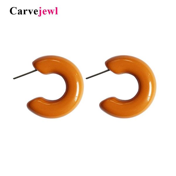 hoop & huggie carvejewl simple candy colors resin earrings vintage red brown for women fashion jewelry girl student accessories, Golden;silver
hoop & huggie carvejewl simple candy colors resin earrings vintage red brown for women fashion jewelry girl student accessories, Golden;silver