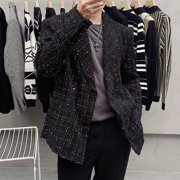 british style woven plaid men blazers fashion wedding business suit jackets men's winter casual dress coat social veste homme, White;black
british style woven plaid men blazers fashion wedding business suit jackets men's winter casual dress coat social veste homme, White;black