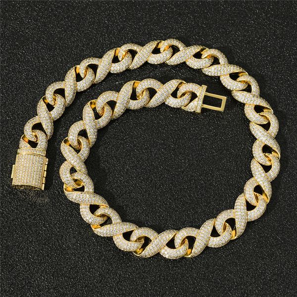 15mm 16-24inch gold colors prong setting bling cz cuban chain necklace bracelet jewelry for men punk jewelry necklace chains, Silver
15mm 16-24inch gold colors prong setting bling cz cuban chain necklace bracelet jewelry for men punk jewelry necklace chains, Silver