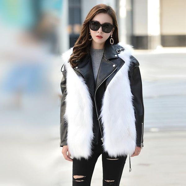 women's leather & faux short women 2021 motorcycle sheepskin coat genuine jacket real fur chaqueta mujer zll yy506, Black
women's leather & faux short women 2021 motorcycle sheepskin coat genuine jacket real fur chaqueta mujer zll yy506, Black