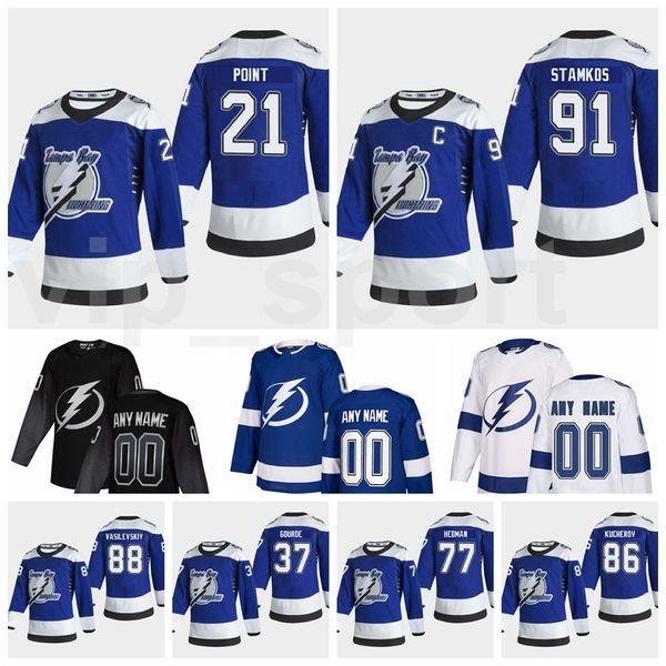 reverse retro tampa bay lightning hockey 77 victor hedman jersey 86 nikita kucherov 88 andrei vasilevskiy 21 brayden point steven stamkos, Black;red
reverse retro tampa bay lightning hockey 77 victor hedman jersey 86 nikita kucherov 88 andrei vasilevskiy 21 brayden point steven stamkos, Black;red