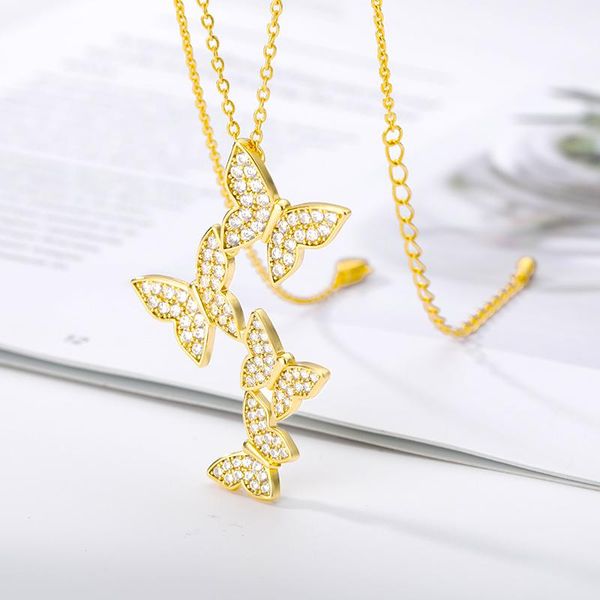 pendant necklaces crystals flying butterfly necklace animal jewelry gold color stainless steel chain zirconia insect women gifts, Silver
pendant necklaces crystals flying butterfly necklace animal jewelry gold color stainless steel chain zirconia insect women gifts, Silver