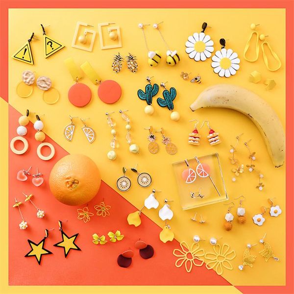 stud 8seasons summer earrings girl cute orange coconut tree flower fruit star for women jewelry accessories gift,1 pair, Golden;silver
stud 8seasons summer earrings girl cute orange coconut tree flower fruit star for women jewelry accessories gift,1 pair, Golden;silver