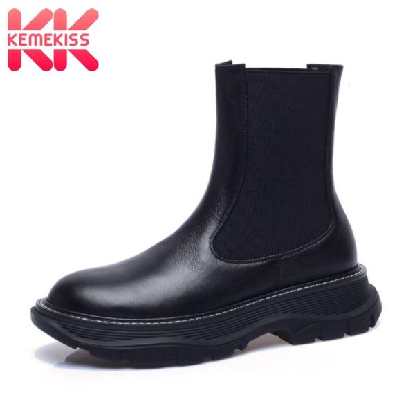boots kemekiss woman winter genuine leather mixed color ankle fashion usual shoes size 33-40, Black
boots kemekiss woman winter genuine leather mixed color ankle fashion usual shoes size 33-40, Black