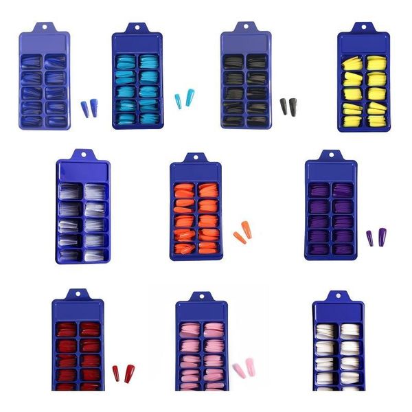 100pcs solid candy color full cover coffin false fake nails tips fingernails manicure decoration beauty tools w jllppc, Silver
100pcs solid candy color full cover coffin false fake nails tips fingernails manicure decoration beauty tools w jllppc, Silver