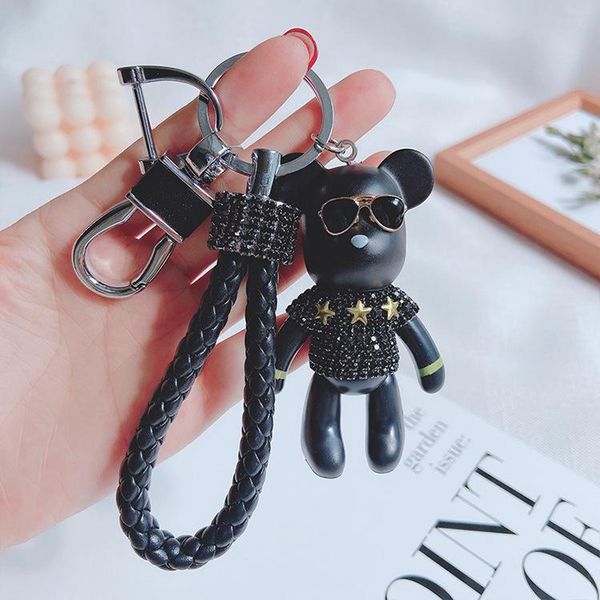 bomgom rhinestone cartoon gloomy bear keychain car key chain ring holder pendant for bag charm lanyard for keys, Silver
bomgom rhinestone cartoon gloomy bear keychain car key chain ring holder pendant for bag charm lanyard for keys, Silver