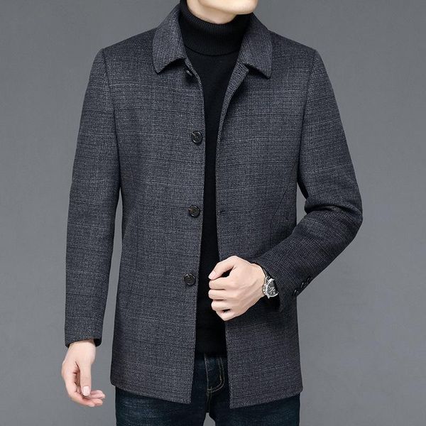 men's trench coats and winter medium length woolen windbreaker coat middle aged fashion casual solid color lapel down inner jacket man, Tan;black
men's trench coats and winter medium length woolen windbreaker coat middle aged fashion casual solid color lapel down inner jacket man, Tan;black