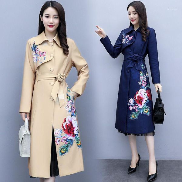 women 2020 spring autumn new fashion trench coat female print single breasted outwear with belt lady casual slim windbreaker l181, Tan;black
women 2020 spring autumn new fashion trench coat female print single breasted outwear with belt lady casual slim windbreaker l181, Tan;black