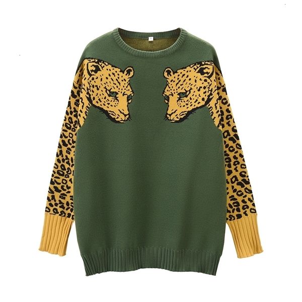 2021 women's nightgown ed autumn new fashion personality loose around the leopard neck printing long sleeve sweater 790g, White;black
2021 women's nightgown ed autumn new fashion personality loose around the leopard neck printing long sleeve sweater 790g, White;black