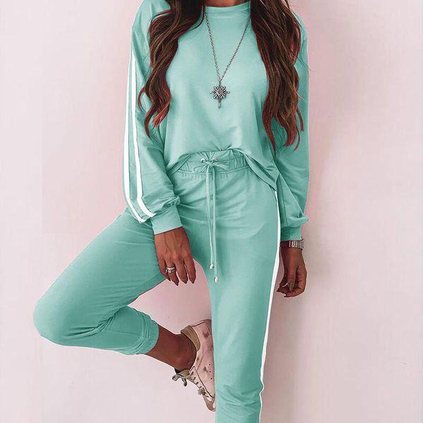 2021 autumn two pieces set for women o neck long sleeve solid shirt and long pants suit female fashion streetwear outfit, Gray
2021 autumn two pieces set for women o neck long sleeve solid shirt and long pants suit female fashion streetwear outfit, Gray