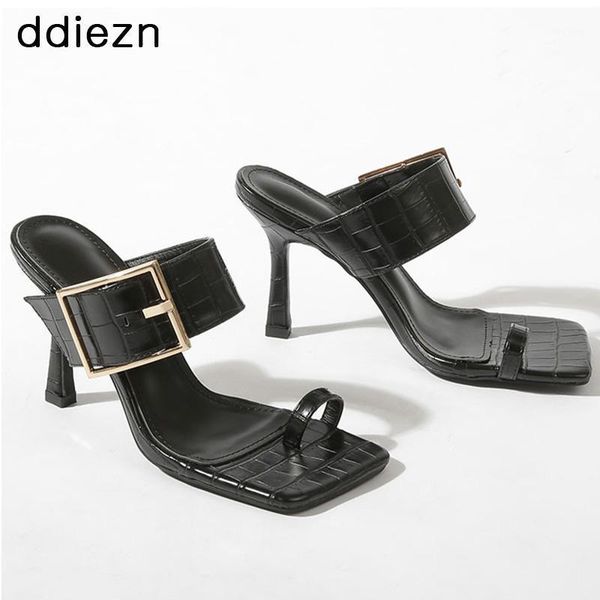 2020 new women pumps square open toe slippers ladies thin high heels shoes for woman party metal decoration female shoes1, Black
2020 new women pumps square open toe slippers ladies thin high heels shoes for woman party metal decoration female shoes1, Black