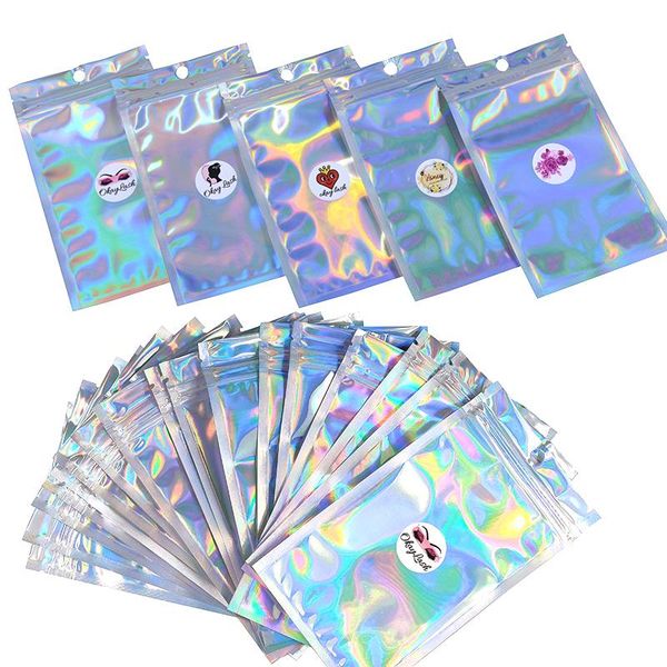 100/50pcs faux eyelashes package holigraphic bag wholesale rainbow color strip lash packing box in bulk
100/50pcs faux eyelashes package holigraphic bag wholesale rainbow color strip lash packing box in bulk