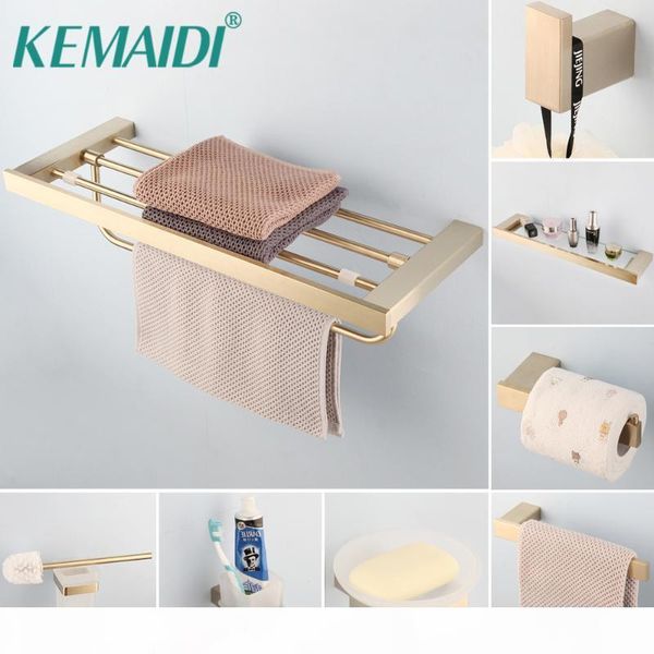 kemaidi brushed gold bathroom accessories set 304 stainless steel toilet paper holder toilet holder storage shelf towel bar
kemaidi brushed gold bathroom accessories set 304 stainless steel toilet paper holder toilet holder storage shelf towel bar