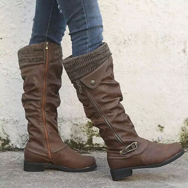 womens western boots winter solid boots round toe low heel snow warm women stitching comfy leather zipper knee high #jg43, Black
womens western boots winter solid boots round toe low heel snow warm women stitching comfy leather zipper knee high #jg43, Black