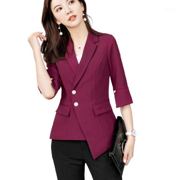 wine red blazer half-sleeve femme new elegant asymmetrical slim fit waist formal wear coats and jackets women work clothes1, White;black
wine red blazer half-sleeve femme new elegant asymmetrical slim fit waist formal wear coats and jackets women work clothes1, White;black