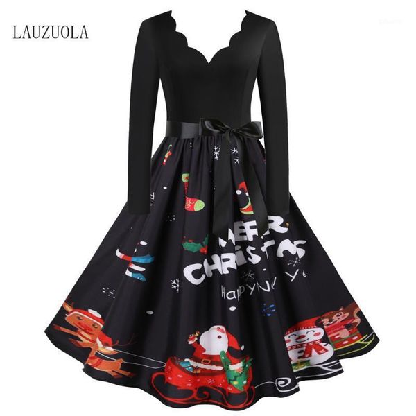 christmas printed elegant winter dresses women 2020 fashion long sleeve v-neck vintage rockabilly party dress plus size 3xl1, Black;gray
christmas printed elegant winter dresses women 2020 fashion long sleeve v-neck vintage rockabilly party dress plus size 3xl1, Black;gray
