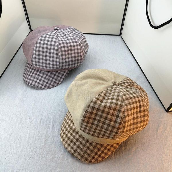 berets women spliced plaid beret hat winter spring sboy octagon french, Blue;gray
berets women spliced plaid beret hat winter spring sboy octagon french, Blue;gray