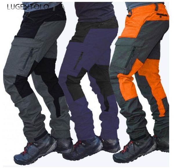 men's pants lugentolo men casual splicing safari style multiple pockets zipper loose fashion simple all-match, Black
men's pants lugentolo men casual splicing safari style multiple pockets zipper loose fashion simple all-match, Black