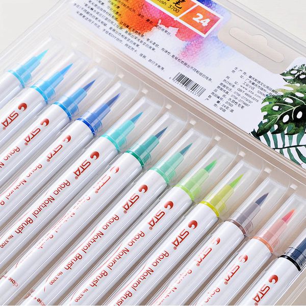 12/24/36 colors watercolor brush pen set colorful brush marker of soft calligraphy paint brush for artist supplies, Black;red
12/24/36 colors watercolor brush pen set colorful brush marker of soft calligraphy paint brush for artist supplies, Black;red