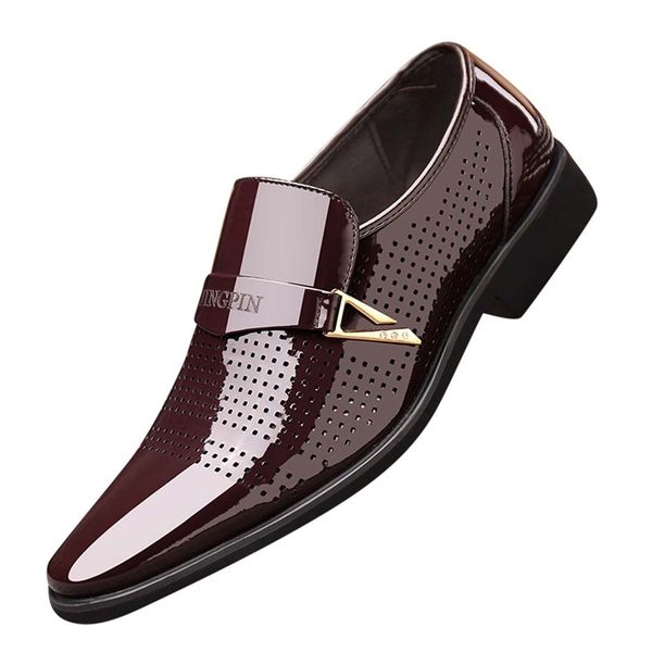 luxury men's dress summer fashion leather men business flat black breathable formal office working shoes y200420
luxury men's dress summer fashion leather men business flat black breathable formal office working shoes y200420