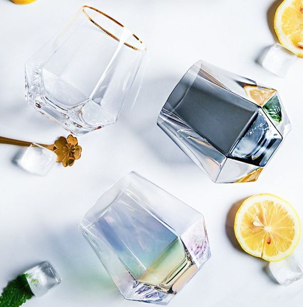 hexagonal diamond glass mugs household clear crystal cups glass gold edge electroplating transparent breakfast cup 301-400ml
hexagonal diamond glass mugs household clear crystal cups glass gold edge electroplating transparent breakfast cup 301-400ml
