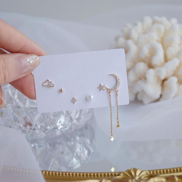 stud shiny side accessories crystal star heat earrings for women fashion jewelry moon tassel set, Golden;silver
stud shiny side accessories crystal star heat earrings for women fashion jewelry moon tassel set, Golden;silver