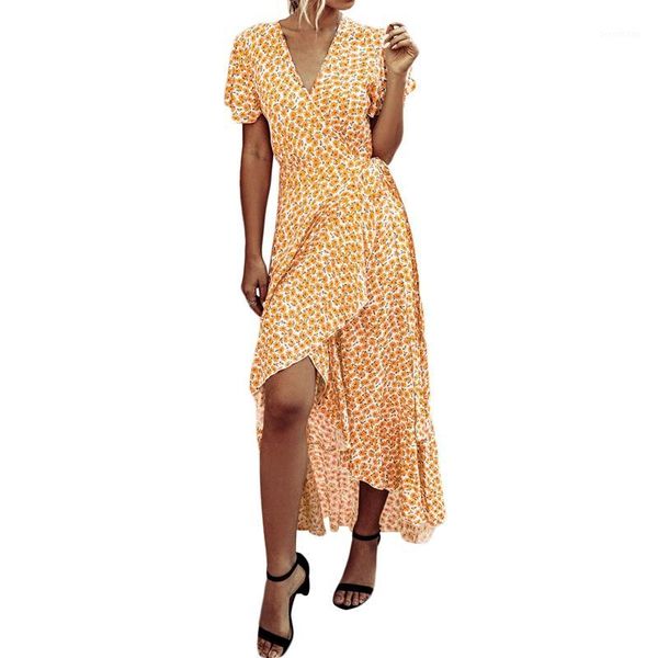 summer beach daisy flower print bohemian long dress ruffled casual v-neck party dress1, Black;gray
summer beach daisy flower print bohemian long dress ruffled casual v-neck party dress1, Black;gray