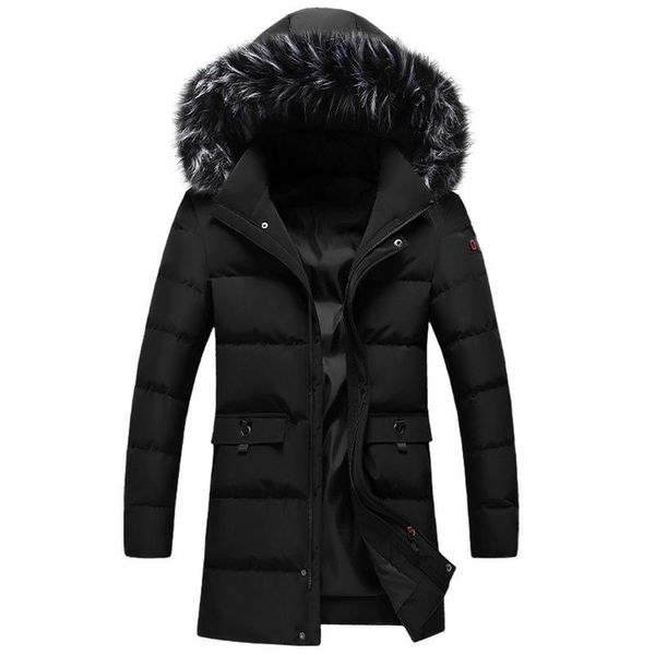 men's down & parkas 2021 jacket solid color fur collar hooded long section parks winter coats plus size m~5xl,6xl ,7xl ,8xl, Black
men's down & parkas 2021 jacket solid color fur collar hooded long section parks winter coats plus size m~5xl,6xl ,7xl ,8xl, Black