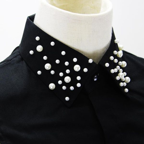 bow ties black cotton fake collars for women beads lapel detachable false collar vintage sweater decoration faux col, Black;gray
bow ties black cotton fake collars for women beads lapel detachable false collar vintage sweater decoration faux col, Black;gray