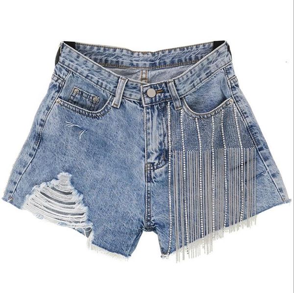 2021 summer spring fashion drill bits torn high waist denim women's shorts loose breeches breech leg p562 q9t1, White;black
2021 summer spring fashion drill bits torn high waist denim women's shorts loose breeches breech leg p562 q9t1, White;black