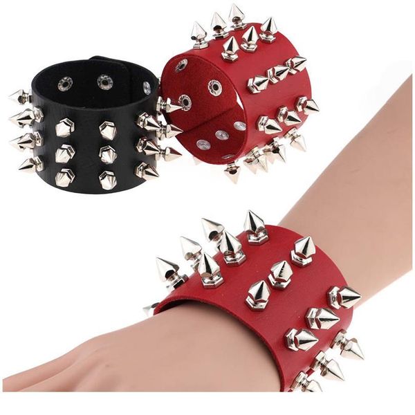 punk spikes rivet stud wide cuff leather bracelets bangles gothic rock bangle harness bracelets charm bileklik p qylqya, White
punk spikes rivet stud wide cuff leather bracelets bangles gothic rock bangle harness bracelets charm bileklik p qylqya, White