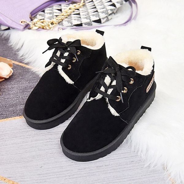 2021 women snow flats shoes winter warm plush ladies ankle casual lace up non slip fashion boots new 1 dtrq, Black
2021 women snow flats shoes winter warm plush ladies ankle casual lace up non slip fashion boots new 1 dtrq, Black