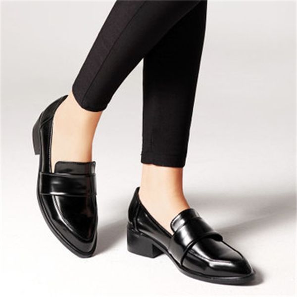 2021 new single large size patent leather square heels spring summer pointed toe slip on casual office women shoes xjxp, Black
2021 new single large size patent leather square heels spring summer pointed toe slip on casual office women shoes xjxp, Black