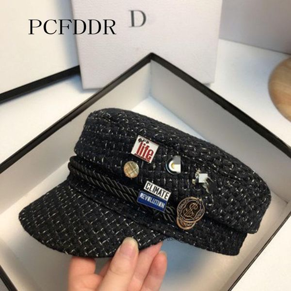 berets pcfddr autumn and winter xiaoxiang style zihai cap fashion metal letter octagonal hat korean version versatile fore, Blue;gray
berets pcfddr autumn and winter xiaoxiang style zihai cap fashion metal letter octagonal hat korean version versatile fore, Blue;gray