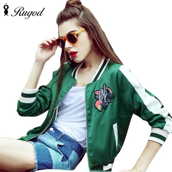 women bomber jacket 2020 female brand baseball jackets casual basic coat fashion embroidered woman outerwear chaquetas mujer, Black;brown
women bomber jacket 2020 female brand baseball jackets casual basic coat fashion embroidered woman outerwear chaquetas mujer, Black;brown
