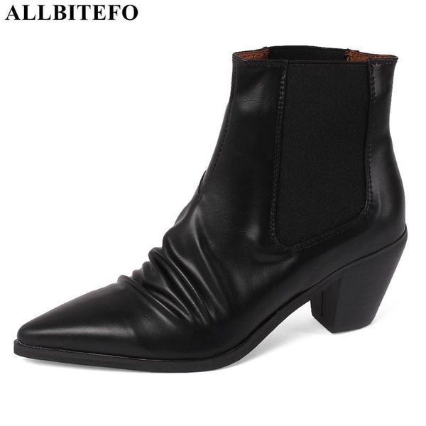 allbitefo wrinkle design real genuine leather ankle boots for woman fashion brand high heels women boots high heel shoes, Black
allbitefo wrinkle design real genuine leather ankle boots for woman fashion brand high heels women boots high heel shoes, Black