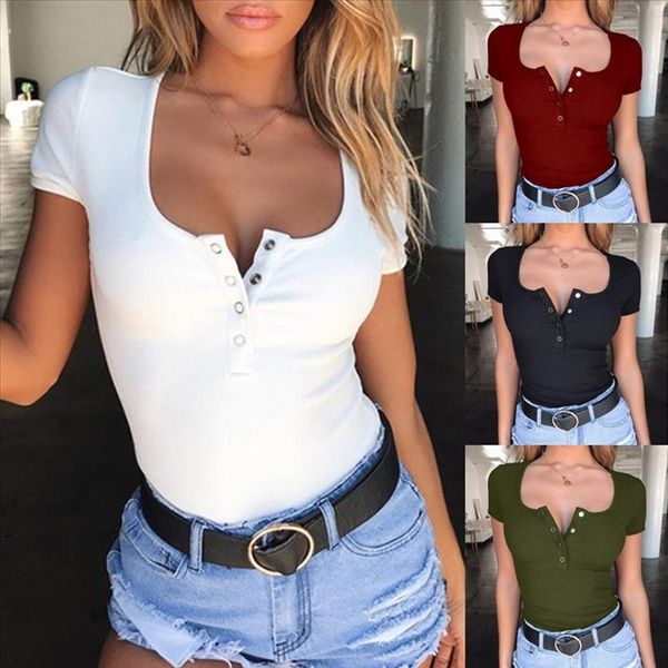 t shirt women solid basic casual brief vogue daily summer beach party short sleeve button t shirt poleras mujer sw, White
t shirt women solid basic casual brief vogue daily summer beach party short sleeve button t shirt poleras mujer sw, White